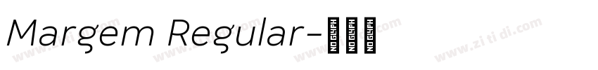 Margem Regular字体转换